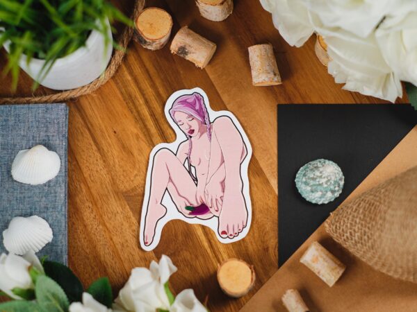 Sticker bundle featuring sexy, petite women with edgy and sensual erotic designs, including nude depictions of breasts, buttocks, and explicit NSFW themes.