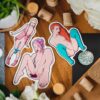 Sticker bundle featuring sexy, petite women with edgy and sensual erotic designs, including nude depictions of breasts, buttocks, and explicit NSFW themes.