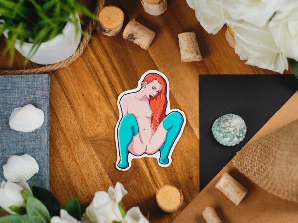 Sticker bundle featuring sexy, petite women with edgy and sensual erotic designs, including nude depictions of breasts, buttocks, and explicit NSFW themes.