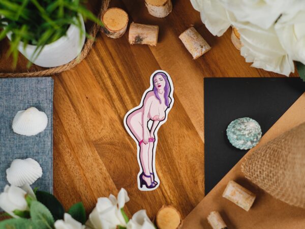 Sticker bundle featuring sexy, busty women with edgy and sensual erotic designs, including nude depictions of breasts, buttocks, and explicit NSFW themes.